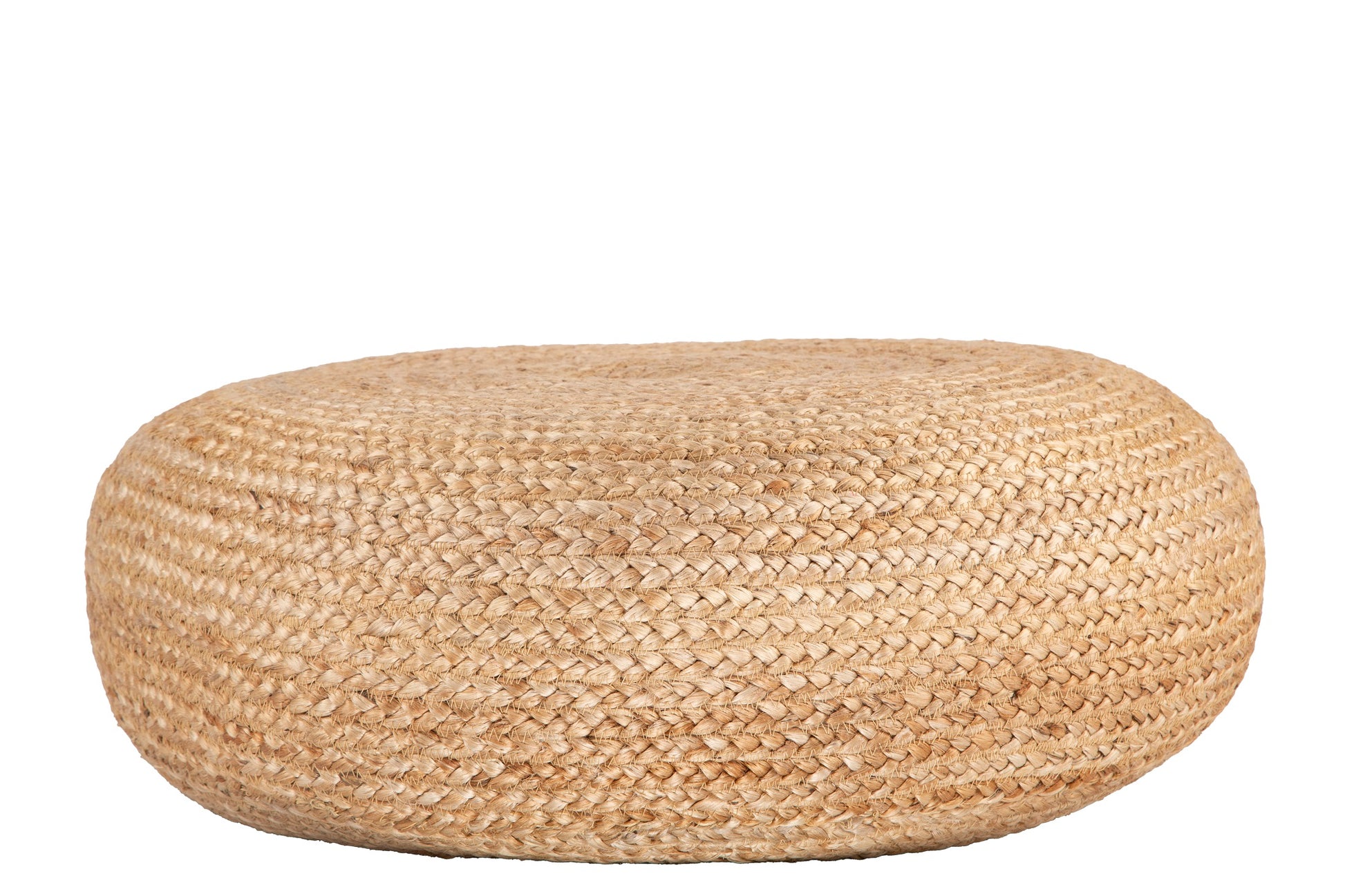 Round Jute Pouf NATURAL 26x7
