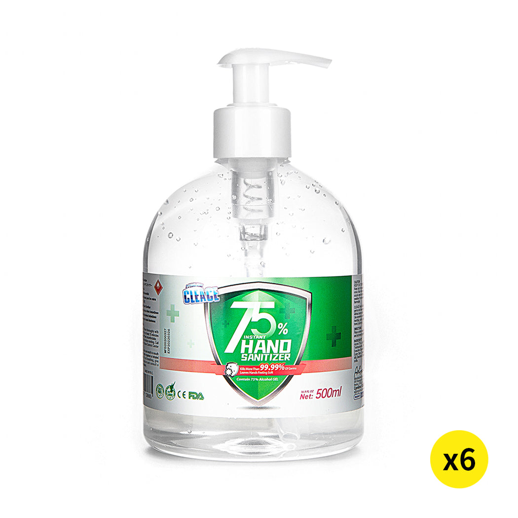 6x Hand Sanitiser 500ML Instant Gel