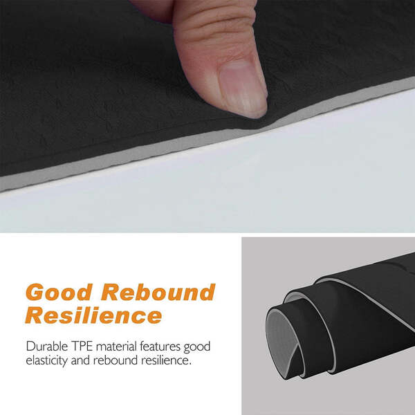 Yoga Mat Bags & Straps Yoga Mat Exercise Workout Mats Fitnessm Mat For Home Workout Home Gym Extra Thick Large 6Mm