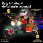 1.8m Santa Reindeer & Trike Built-In Blower LED Lighting