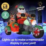 1.8m Santa Reindeer & Trike Built-In Blower LED Lighting